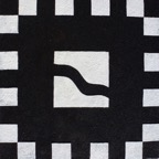Der Weg 60x60 Acryl auf Teer auf Holz 